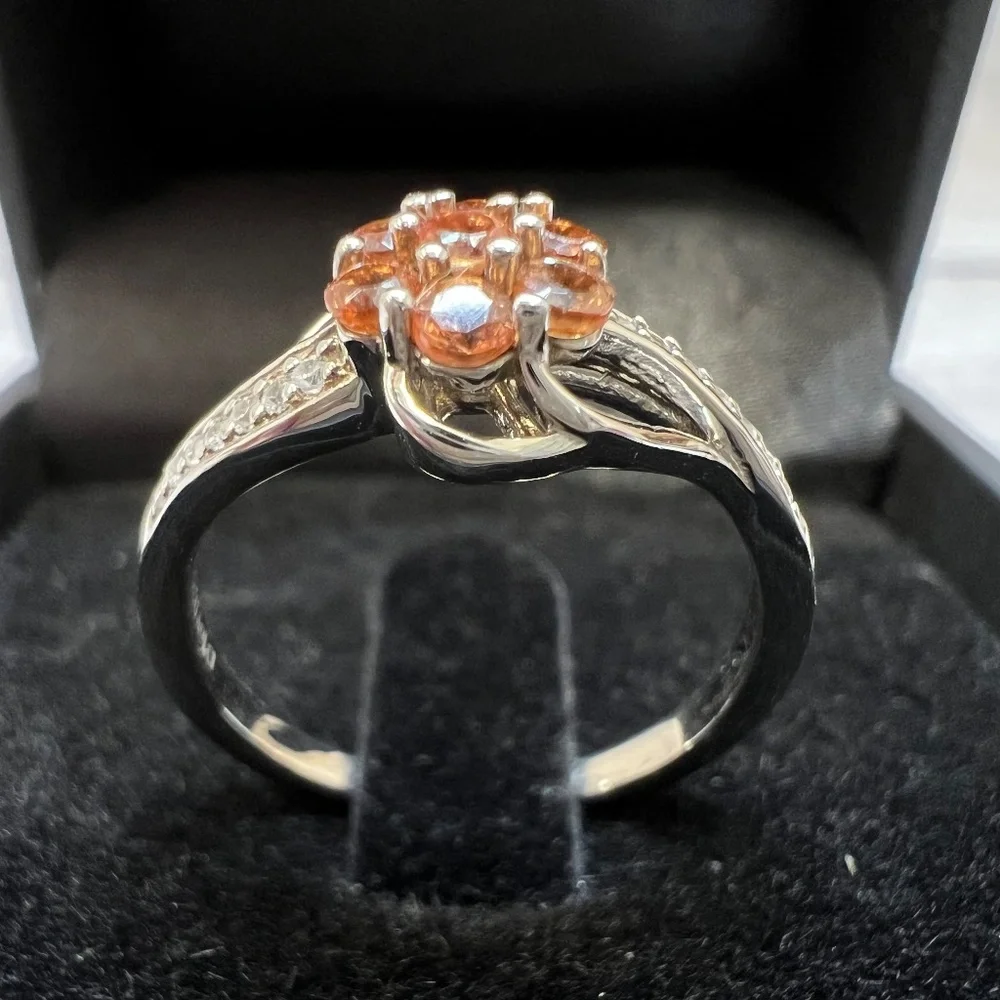 ORANGE SAPPHIRE RING (090) - Picture 4 of 7